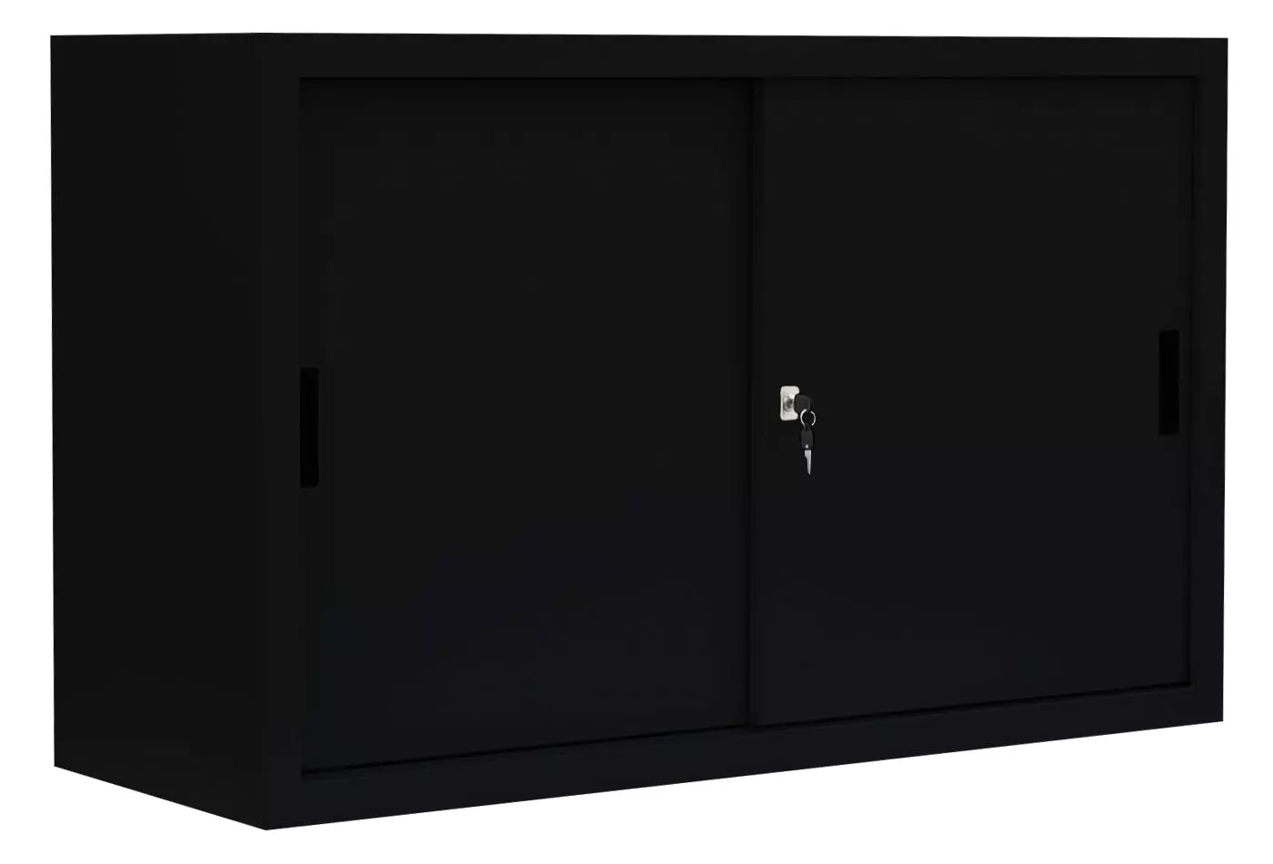 Lullmann Schiebetürenschrank Büro Aktenschrank Sideboard Aus Stahl Schwarz 1090 X 1200 X 450 Mm (HxBxT) 550149 6 Lullmann Schiebetürenschrank Büro Aktenschrank Sideboard Aus Stahl Schwarz 1090 X 1200 X 450 Mm (HxBxT) 550149 – Bild 4