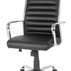 SIGMA Bürostuhl EC410, Aus PU, 59 X 70 X 108,5 Cm, Lederoptik Mit Sitzhöhenverstellung, Schwarz