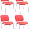 CLP 4er Set Stühle Ken C Kunstleder Rot -Vidaxl Verkäufe 0982f346 2c79 4532 9454 4f50449ed315