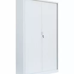 Lullmann XXL Querrollladenschrank Stahl Büro Aktenschrank Rollladenschrank (HxBxT) 1950 X 1000 X 460 Mm Weiß 555157