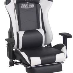 CLP Racing Bürostuhl Turbo Mit Fußablage Weiß/schwarz