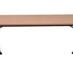 PROREGAL Klapptisch Lizard | C-Fuß-Gestell | HxBxT 75x160x80 Cm | Chrom-Buche