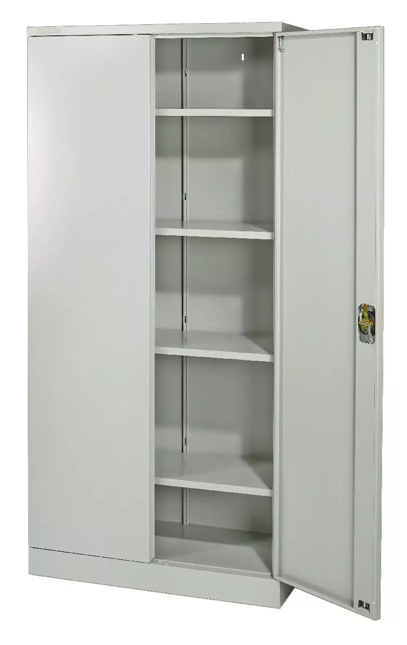SIGMA Aktenschrank, Metall, 92 X 42 X 195 Cm, 4 Fachböden, Verstellbare Griffe, Abschließbar, Grau 9 SIGMA Aktenschrank, Metall, 92 X 42 X 195 Cm, 4 Fachböden, Verstellbare Griffe, Abschließbar, Grau – Bild 7
