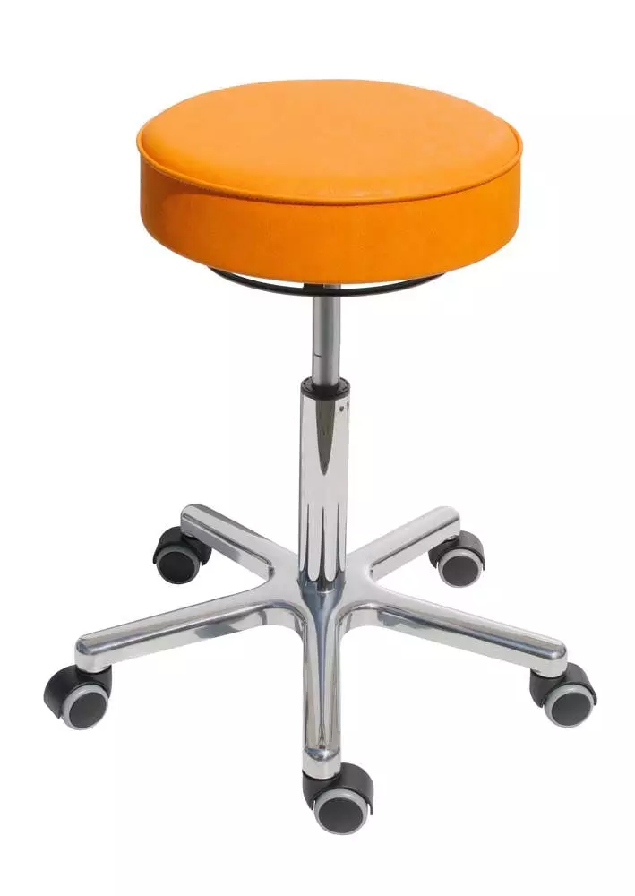 PROREGAL Klassischer Hocker Portland Mit Rollen | Kunstlederpolsterung In Grün | Breites Breites Fußkreuz 9 PROREGAL Klassischer Hocker Portland Mit Rollen | Kunstlederpolsterung In Grün | Breites Breites Fußkreuz – Bild 7