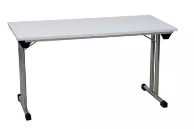 PROREGAL Klapptisch Lizard | T-Fuß-Gestell-Rund | HxBxT 75x140x70 Cm | Chrom-Weiß 8 PROREGAL Klapptisch Lizard | T-Fuß-Gestell-Rund | HxBxT 75x140x70 Cm | Chrom-Weiß – Bild 6