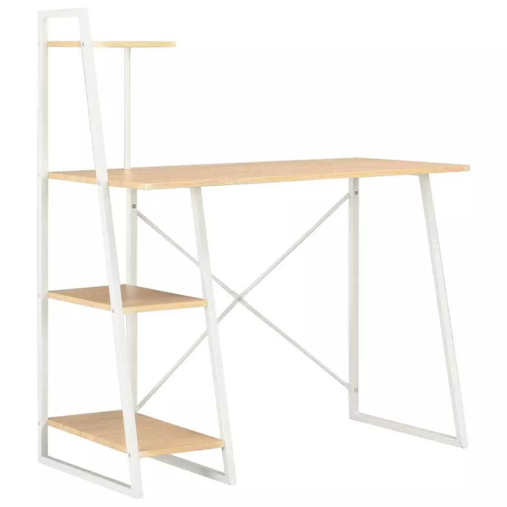 VidaXL Schreibtisch Mit Regaleinheit Schwarz 102×50×117 Cm 7 VidaXL Schreibtisch Mit Regaleinheit Schwarz 102×50×117 Cm – Bild 5