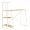 VidaXL Schreibtisch Mit Regaleinheit Weiß Und Eiche 102×50×117 Cm -Vidaxl Verkäufe 133fad68 eef3 49d2 9fe8 8593cc63faa0 3
