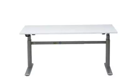 PROREGAL Elektrisch Höhenverstellbarer Schreibtisch Elk | HxBxT 63-128x180x80 Cm | Silber-Buche 6 PROREGAL Elektrisch Höhenverstellbarer Schreibtisch Elk | HxBxT 63-128x180x80 Cm | Silber-Buche – Bild 4