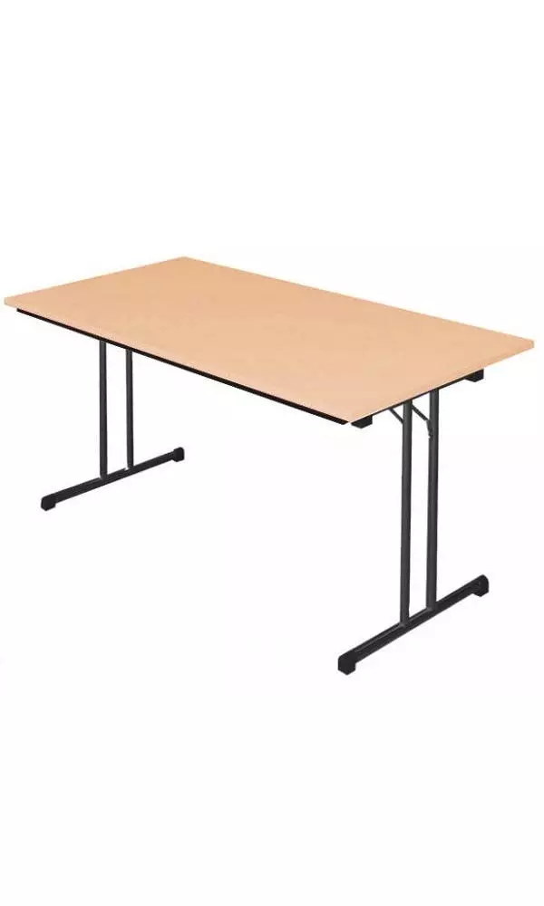 Lullmann Klapptisch Besprechungstisch Kantinentisch Verkaufstisch Schreibtisch 180 X 80 Cm RAL 9005 Schwarz/ Buche-Dekor 4 Lullmann Klapptisch Besprechungstisch Kantinentisch Verkaufstisch Schreibtisch 180 X 80 Cm RAL 9005 Schwarz/ Buche-Dekor – Bild 2