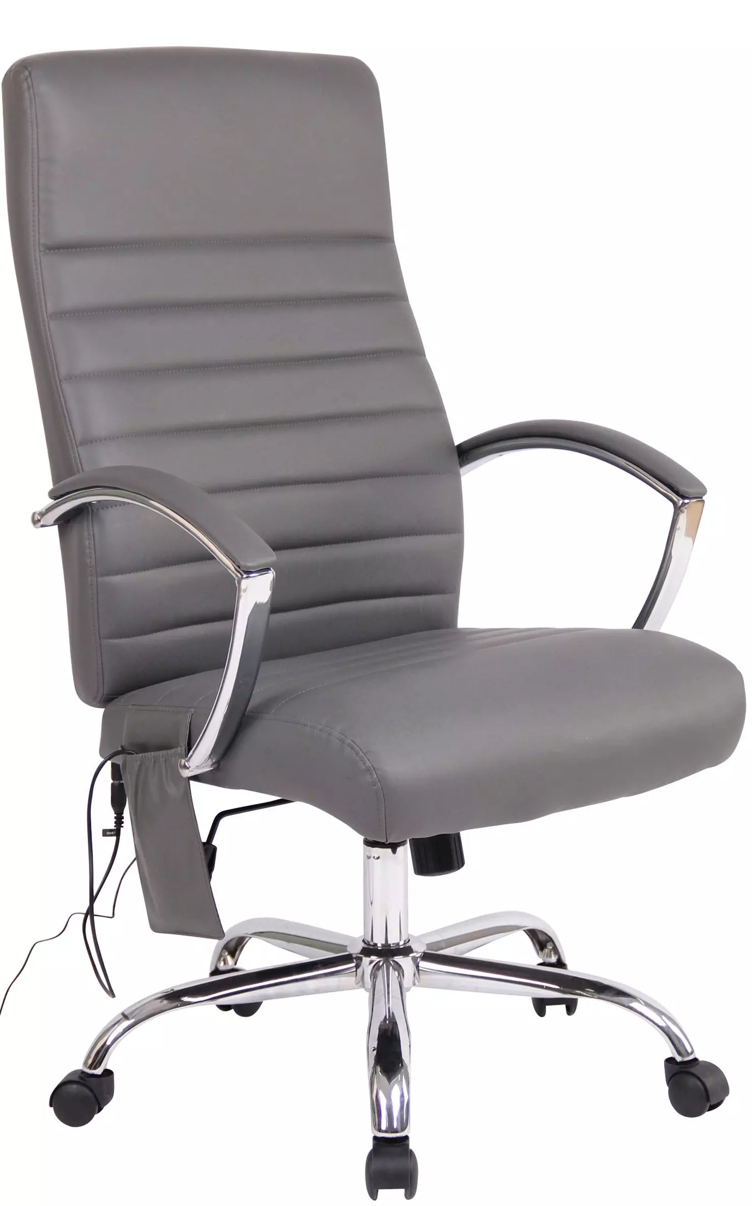 CLP Bürostuhl Valais Kunstleder Grau 4 CLP Bürostuhl Valais Kunstleder Grau – Bild 2