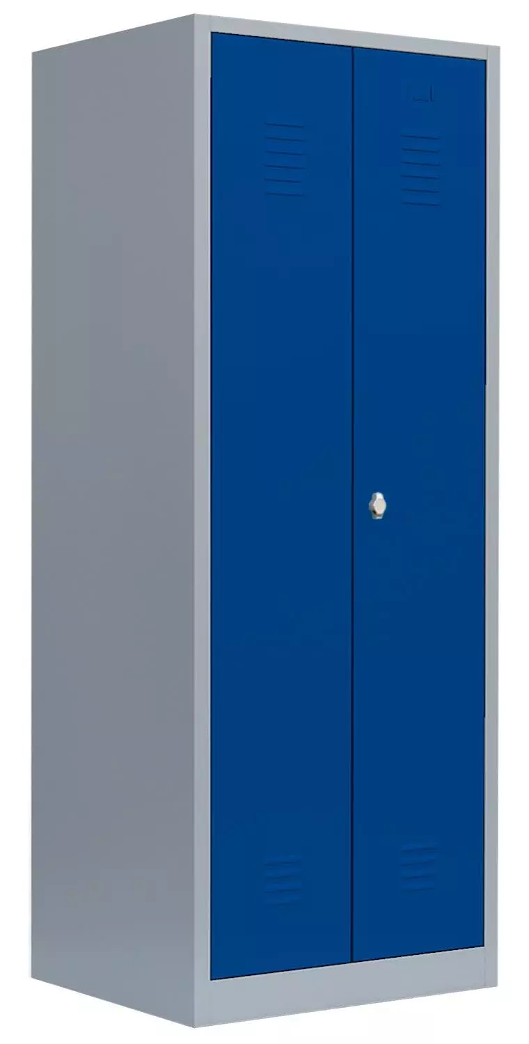 Lullmann Spind Kleiderschrank Stahl Spindschrank PutzSpind 180x60x50cm Lichtgrau/Blau 510721 4 Lullmann Spind Kleiderschrank Stahl Spindschrank PutzSpind 180x60x50cm Lichtgrau/Blau 510721 – Bild 2
