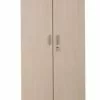 PROREGAL Aktenschrank Beetle | HxBxT 195x92x42 Cm | Silber-Ahorn