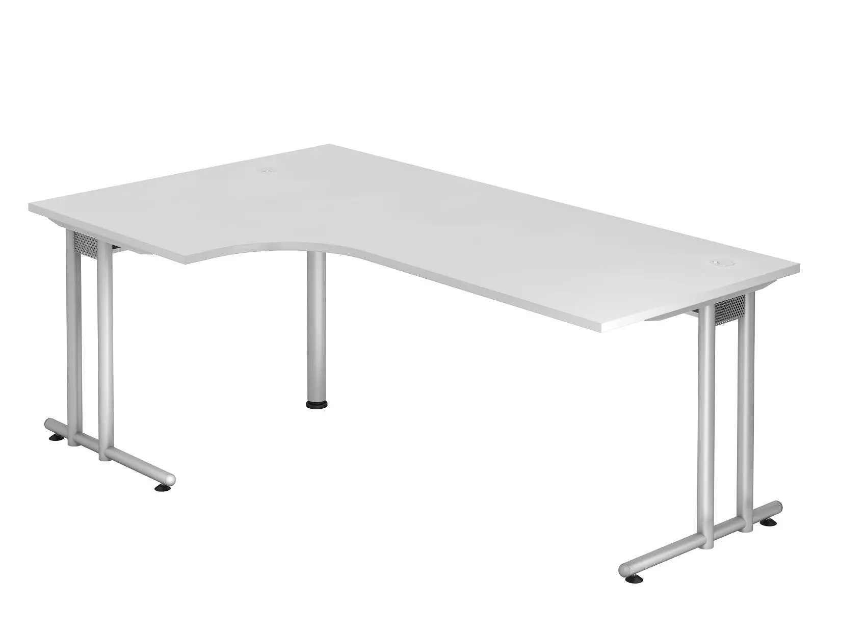 Lullmann Freiformtisch Berlin - 720 X 2000 X 1200/800 Mm - C-Fuß Design - Weißaluminium/weiß 110161 5 Lullmann Freiformtisch Berlin - 720 X 2000 X 1200/800 Mm - C-Fuß Design - Weißaluminium/weiß 110161 – Bild 3