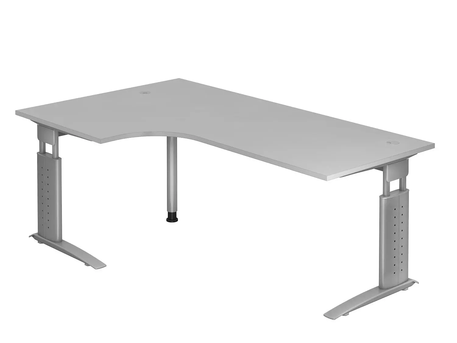 Lullmann Freiformtisch Berlin - 720 X 2000 X 1200/800 Mm - C-Fuß Design - Weißaluminium/weiß 110161 8 Lullmann Freiformtisch Berlin - 720 X 2000 X 1200/800 Mm - C-Fuß Design - Weißaluminium/weiß 110161 – Bild 6