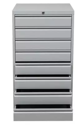 PROREGAL Schubladenschrank Swan | 13 Schubladen | DIN A3 | HxBxT 98 X 53 X 43 Cm | Grau 4 PROREGAL Schubladenschrank Swan | 13 Schubladen | DIN A3 | HxBxT 98 X 53 X 43 Cm | Grau – Bild 2