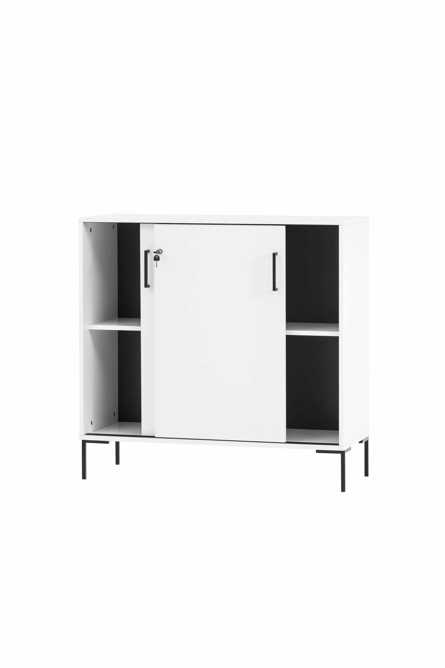 Null Möbelpartner Schiebetürenschrank Panda | HxBxT 96x100x41 Cm |Weiß Von PROREGAL 8 Null Möbelpartner Schiebetürenschrank Panda | HxBxT 96x100x41 Cm |Weiß Von PROREGAL – Bild 6