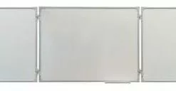 Franken Whiteboard, HxB 600x900mm, Emalliert, Magnethaftend, 2 Flügel/5 Flächen, Rahmen Alu, Silber