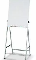 Maul Flipchart, H 1250-1950mm, Tafel HxB 1000x700mm, Ablageleiste, Gestell Alu