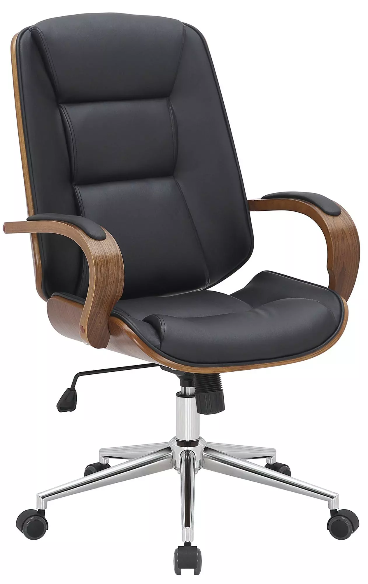 CLP Bürostuhl Yankton Walnuss/weiß 4 CLP Bürostuhl Yankton Walnuss/weiß – Bild 2