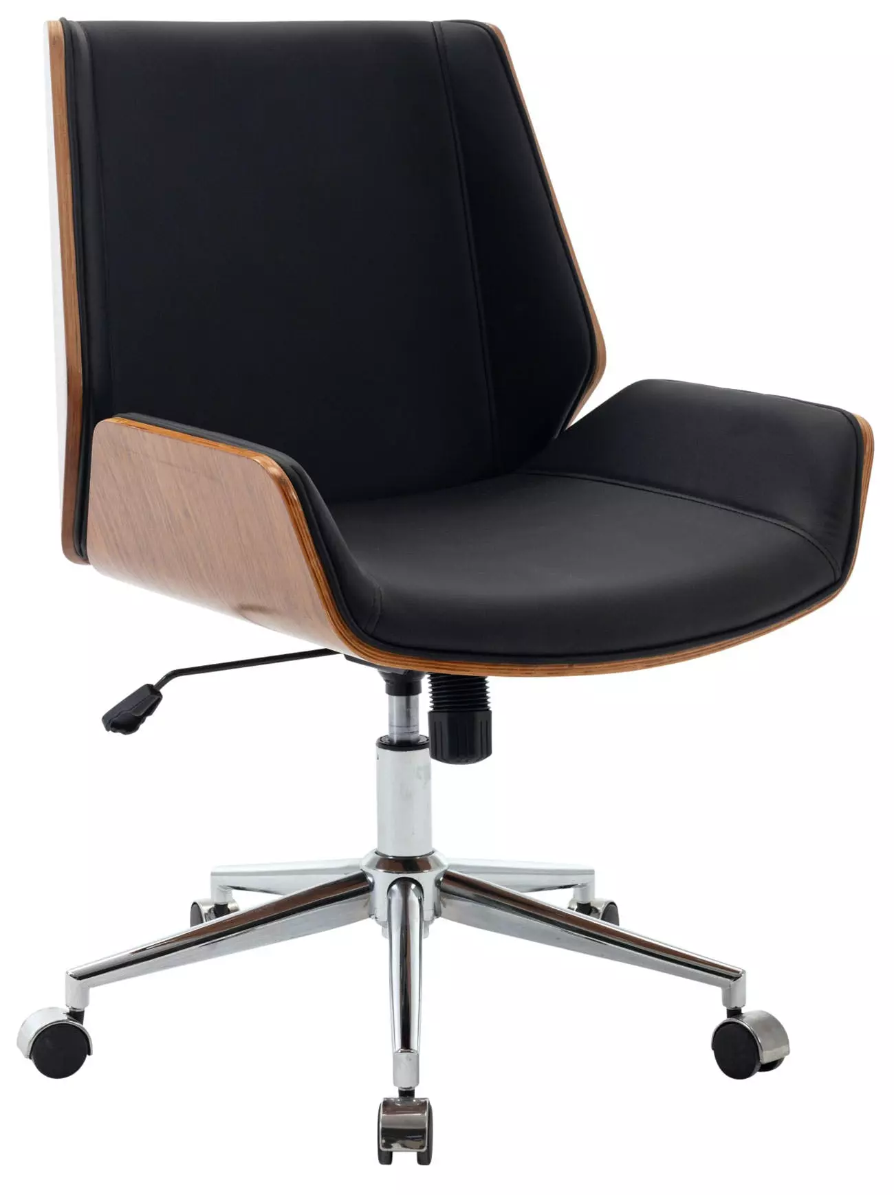 CLP Bürostuhl Zwolle Kunstleder Walnuss/braun 6 CLP Bürostuhl Zwolle Kunstleder Walnuss/braun – Bild 4