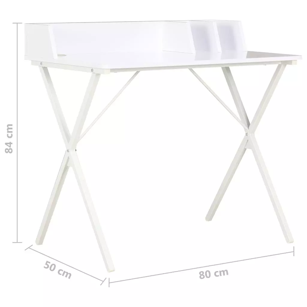 VidaXL Schreibtisch Weiß 80x50x84 Cm 8 VidaXL Schreibtisch Weiß 80x50x84 Cm – Bild 6