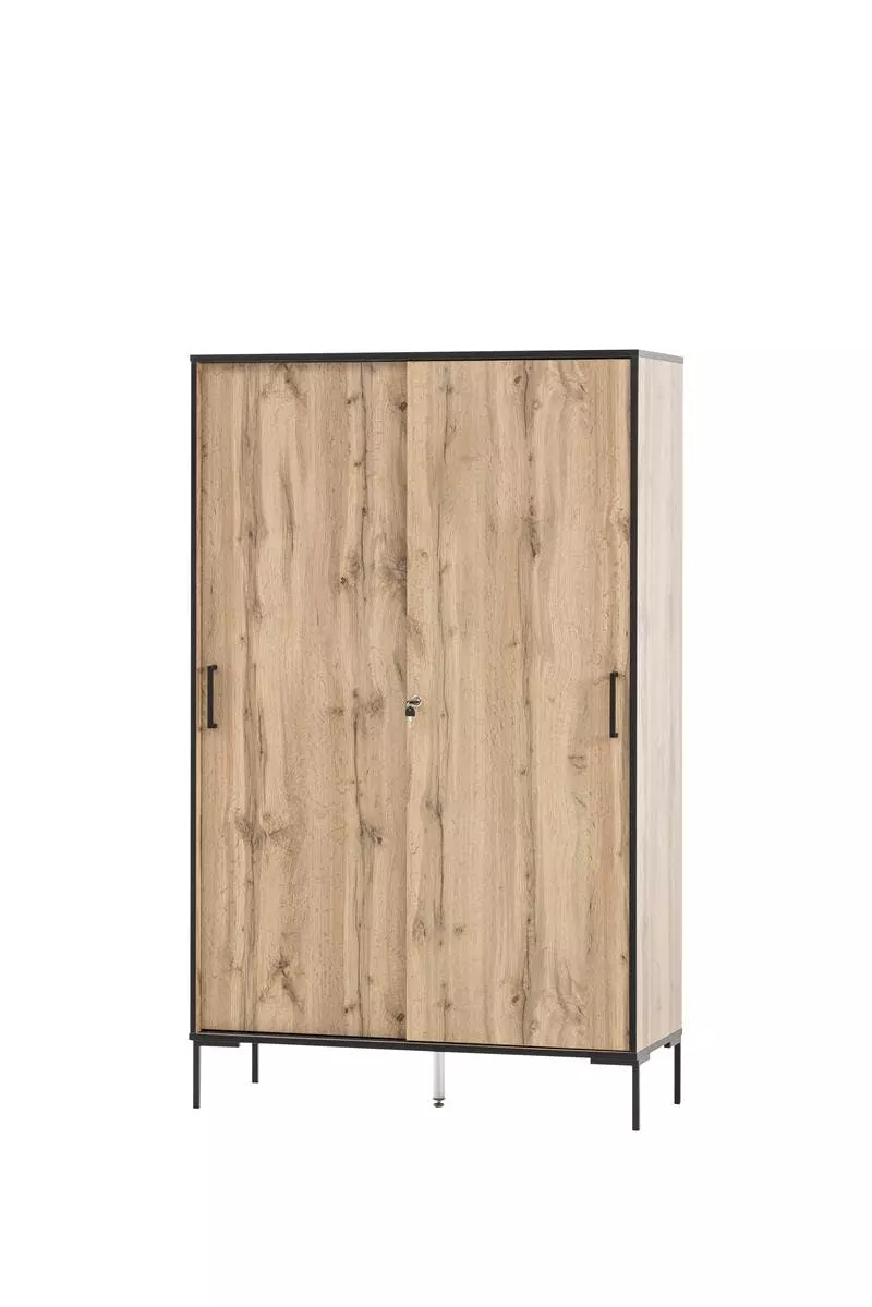Null Möbelpartner Schiebetürenschrank Panda | HxBxT 165x100x41 Cm |Eiche Von PROREGAL 8 Null Möbelpartner Schiebetürenschrank Panda | HxBxT 165x100x41 Cm |Eiche Von PROREGAL – Bild 6