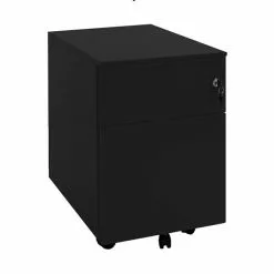 Lullmann Rollcontainer Bürocontainer Mit Hängeregistratur Stahl-Abdeckplatte 55 X 40 X 59 Cm Schwarz 505901