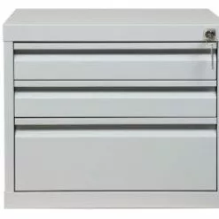 PROREGAL Unterbaucontainer Sparrow | 3 Schubladen | HxBxT 38x46x55 Cm | Grau