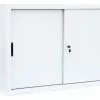 Lullmann Schiebetürenschrank Büro Aktenschrank Sideboard Aus Stahl Weiß 750 X 1200 X 450 Mm (HxBxT) 550127
