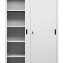 PROREGAL Schiebetürenschrank Mammut| 5 Ordnerhöhen | Metalltüren | HxBxT 195x120x45 Cm | Grau -Vidaxl Verkäufe 3bf8fb52 a7c3 473c b321 dab300ffce2f 1