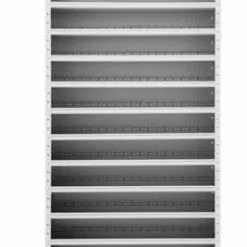 PROREGAL Universalfächerschrank Whale | 12 Fachböden | HxBxT 198x100x30 Cm | Grau