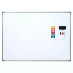 Null Whiteboard HWC-C84, Magnettafel Memoboard Pinnwand, Inkl. Zubehör ~ 110x80cm