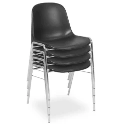 Null 4 Kunststoffschalenstühle, Schwarz,verchromtes Untergestell,BxTxH 495x520x770 Mm -Vidaxl Verkäufe 4596ed37 1653 42f1 b132 f93fb85a41d8