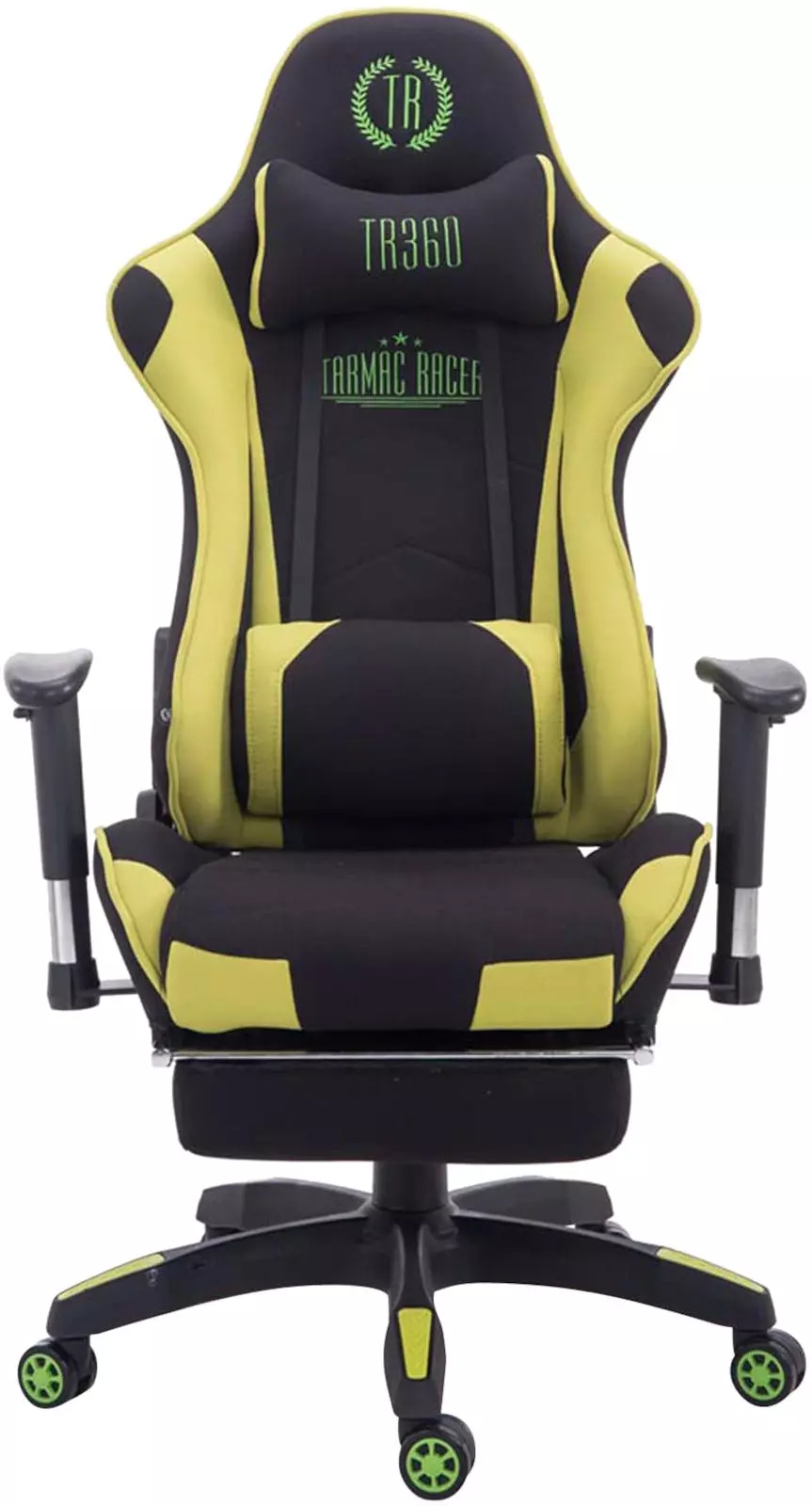 CLP Racing Bürostuhl Turbo Stoff Mit Fußablage Schwarz/grün 9 CLP Racing Bürostuhl Turbo Stoff Mit Fußablage Schwarz/grün – Bild 7