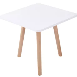 CLP Beistelltisch Almeria Eckig Natura (rund) Weiß