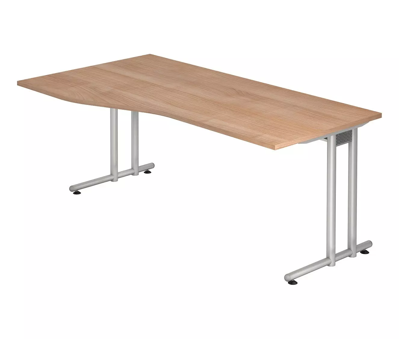 Lullmann Freiformtisch New York - 720 X 1800 X 1000/800 Mm - C-Fuß Design - Weißaluminium/ahorn 110553 6 Lullmann Freiformtisch New York - 720 X 1800 X 1000/800 Mm - C-Fuß Design - Weißaluminium/ahorn 110553 – Bild 4