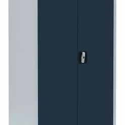 Lullmann Aktenschrank Metallschrank Abschließbar Lichtgrau/Anthrazit 2 Fachböden 1200 X 800 X 383 Mm 530298