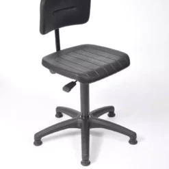 PROREGAL Arbeitsstuhl New Orleans | PU-Sitz Schwarz | Bodengleiter