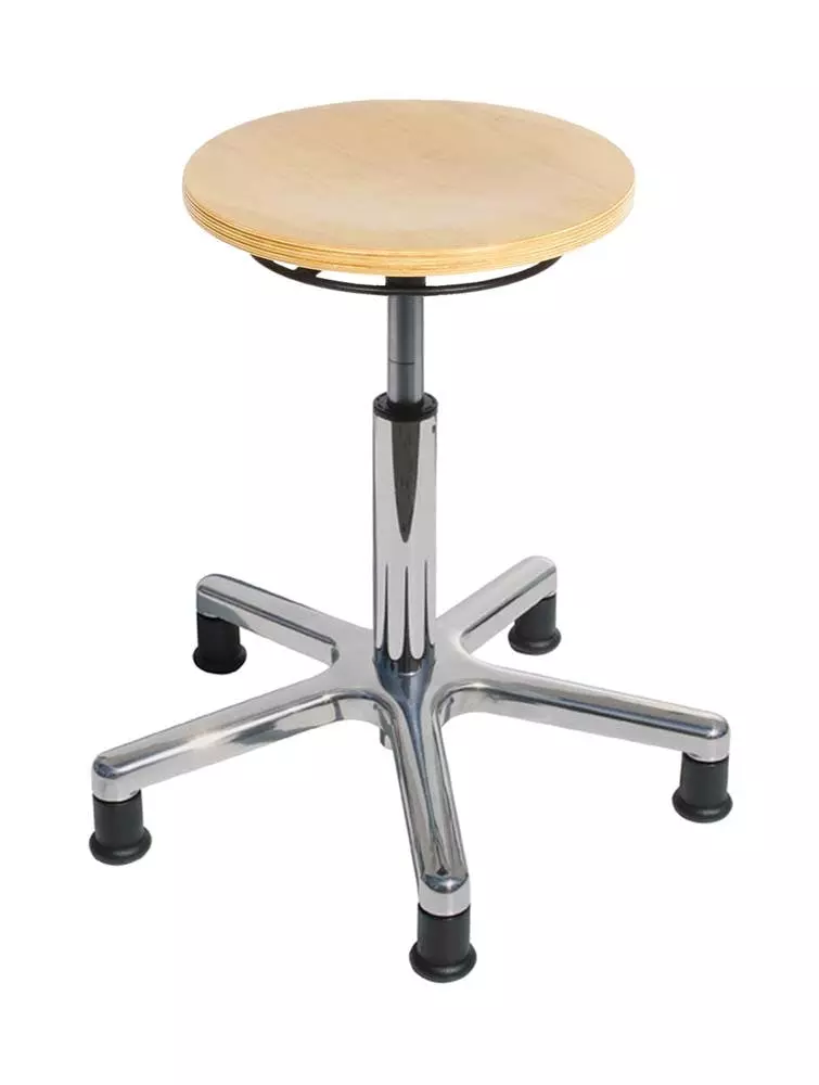 PROREGAL Drehhocker Milwaukee | Holz-Buche | Ringauslösung | Bodengleiter 3 PROREGAL Drehhocker Milwaukee | Holz-Buche | Ringauslösung | Bodengleiter