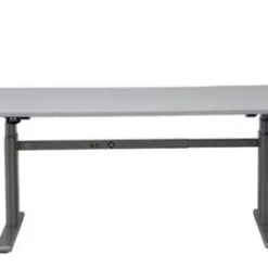 PROREGAL Elektrisch Höhenverstellbarer Schreibtisch Elk | HxBxT 63-128x180x80 Cm | Silber-Grau