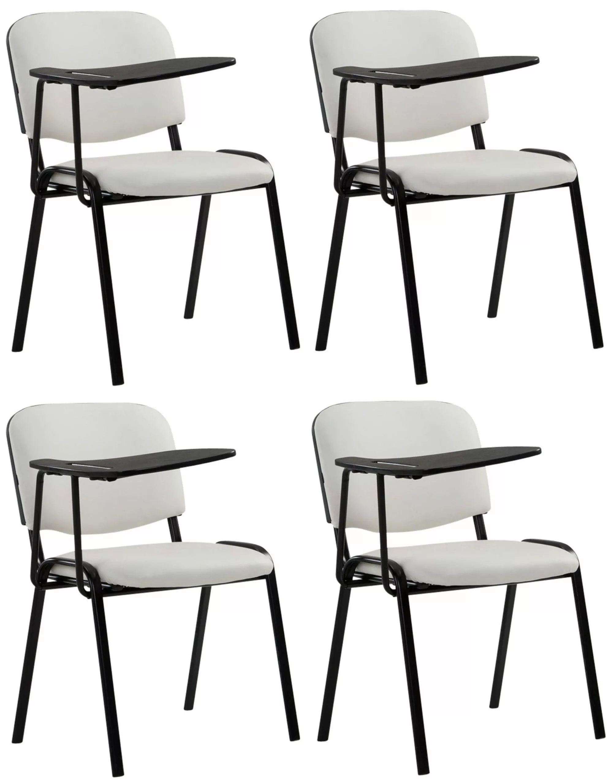 CLP 4er Set Stühle Ken Mit Klapptisch Kunstleder Orange 5 CLP 4er Set Stühle Ken Mit Klapptisch Kunstleder Orange – Bild 3