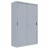 Lullmann XXL Schiebetürenschrank Büro Aktenschrank Sideboard Aus Stahl Grau 1950 X 1200 X 450 Mm (H XB XT) 550160