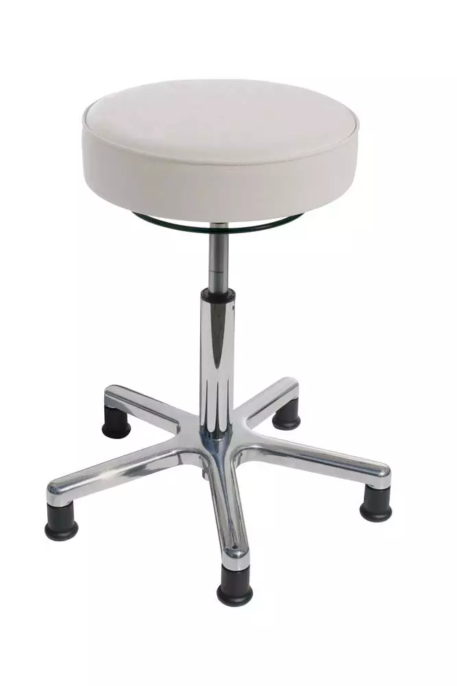 PROREGAL Klassischer Hocker Charlotte Mit Bodengleitern | Kunstlederpolsterung In Schwarz 5 PROREGAL Klassischer Hocker Charlotte Mit Bodengleitern | Kunstlederpolsterung In Schwarz – Bild 3