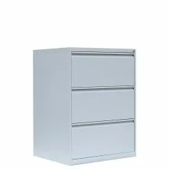Lullmann Hängeregistratur-Schrank Aus Stahl 101x76x62cm (HxBxT) Mit 3 Schüben Lichtgrau