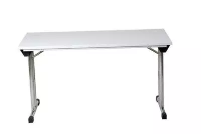 PROREGAL Klapptisch Lizard | T-Fuß-Gestell-Rund | HxBxT 75x160x80 Cm | Chrom-Buche 5 PROREGAL Klapptisch Lizard | T-Fuß-Gestell-Rund | HxBxT 75x160x80 Cm | Chrom-Buche – Bild 3