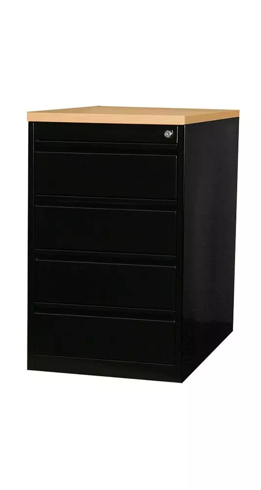 Lullmann Büro Standcontainer Bürocontainer Mit 4 Schubladen 75x46x79cm Schwarz/Buche 509501 3 Lullmann Büro Standcontainer Bürocontainer Mit 4 Schubladen 75x46x79cm Schwarz/Buche 509501