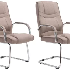 CLP 2er Set Stühle Attila Stoff Braun -Vidaxl Verkäufe 62a80452 0e8d 42cc a077 ee06ad5c54d1