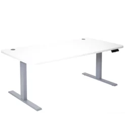 Null Schreibtisch HWC-D40, Computertisch, Elektrisch Höhenverstellbar 160x80cm 53kg ~ Hellbraun, Weiß -Vidaxl Verkäufe 64679bb0 7a46 4148 9fbc 1c979f78c94b 6