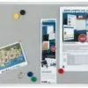 Franken Pinntafel, HxB 600x900mm, Pinnbar, Magnethaftend, Ablageschale, Rahmen Alu, Silber