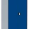 Lullmann Stahl-Aktenschrank Metallschrank Abschließbar Büroschrank Stahlschrank Lichtgrau/Blau 1800 X 800 X 383 Mm 530331